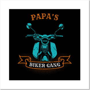 Papa's Biker Gang Father's Day Posters and Art